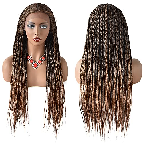 LYRICAL HAIR Twist Micro Box Braids Wigs with Baby Hair for Black Women Hand Tied 13