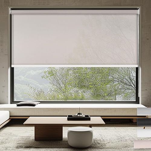 Persianas enrollables filtrantes de luz para ventanas, con 5% de apertura, protección UV, persianas enrollables traslúcidas con aislamiento térmico