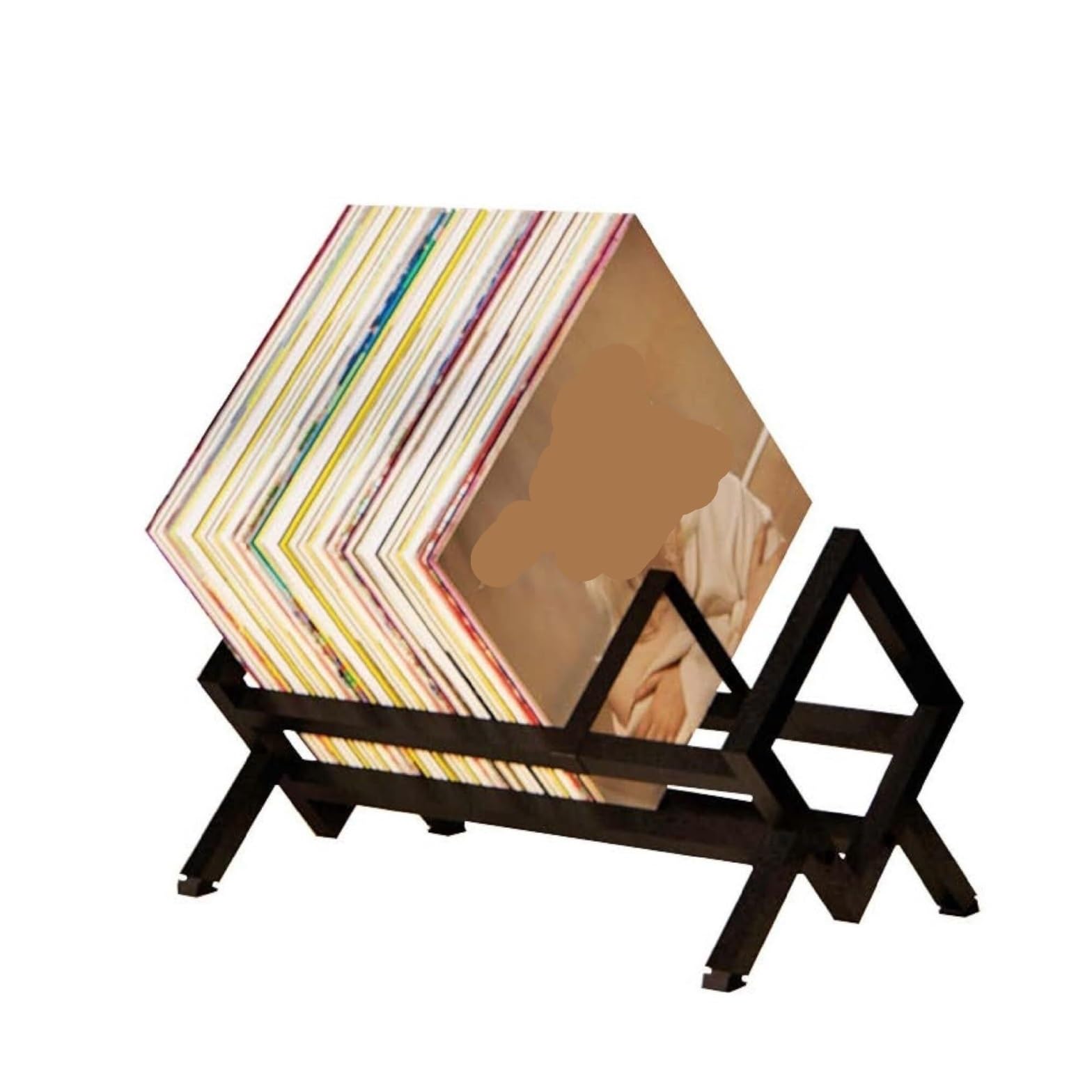 MHbdfsxz Vinyl Record Storage Holder Single Layer Vinyl Record Storage Shelf LP Holder Display Rack For Albums Books Music Room