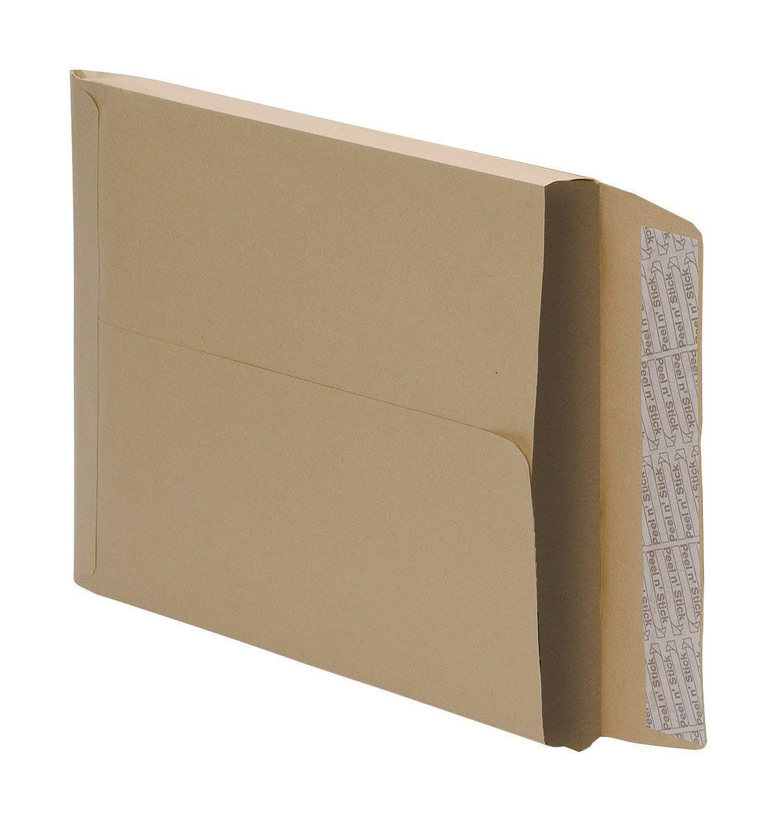 5 Star Manilla 3Xoffice Envelopes Peel And Seal Gusset 25Mm 115Gsm C4 [Pack 125]