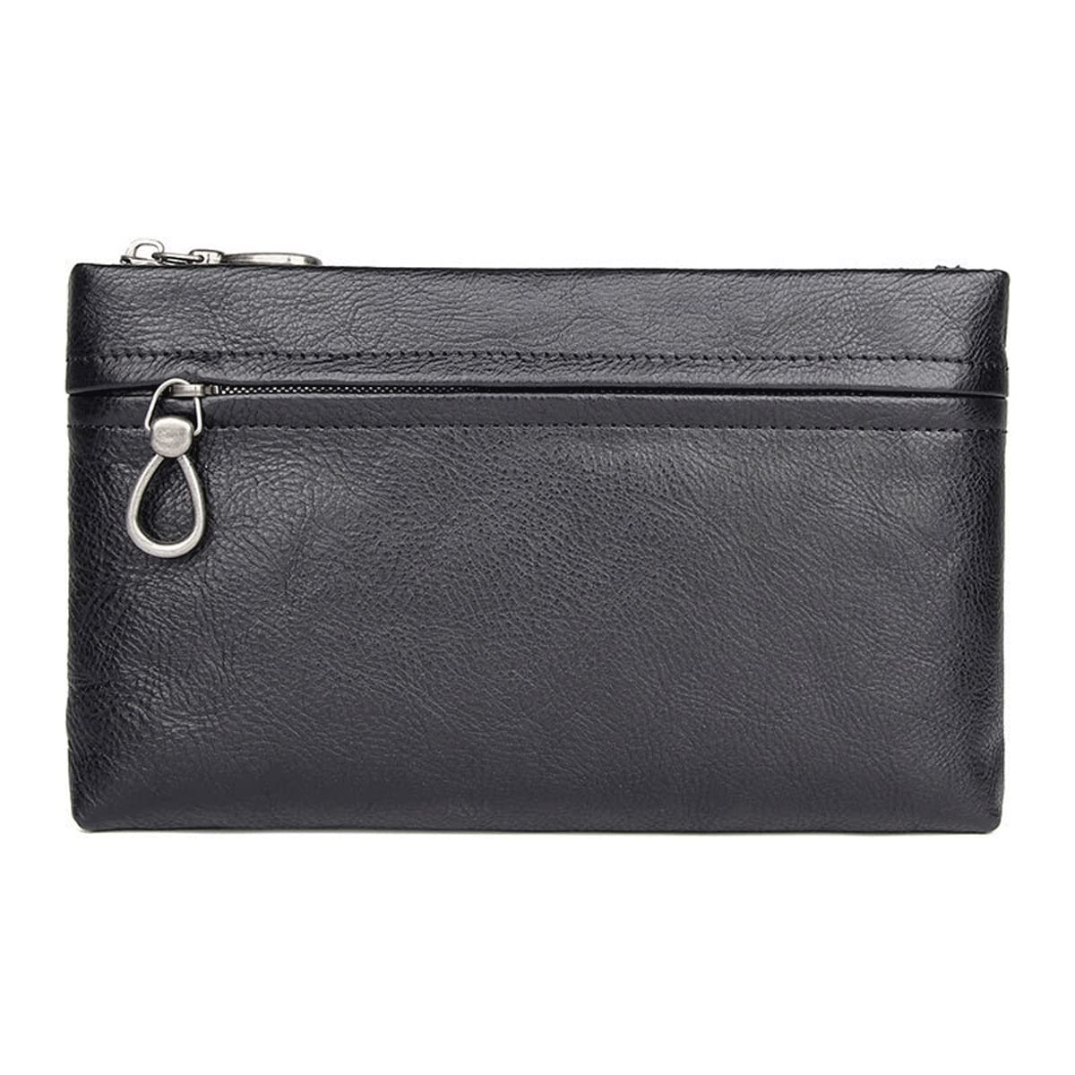 Men Clutch Purse Leather Wallets Wristlet Handbags Business Zipper Tote Bags