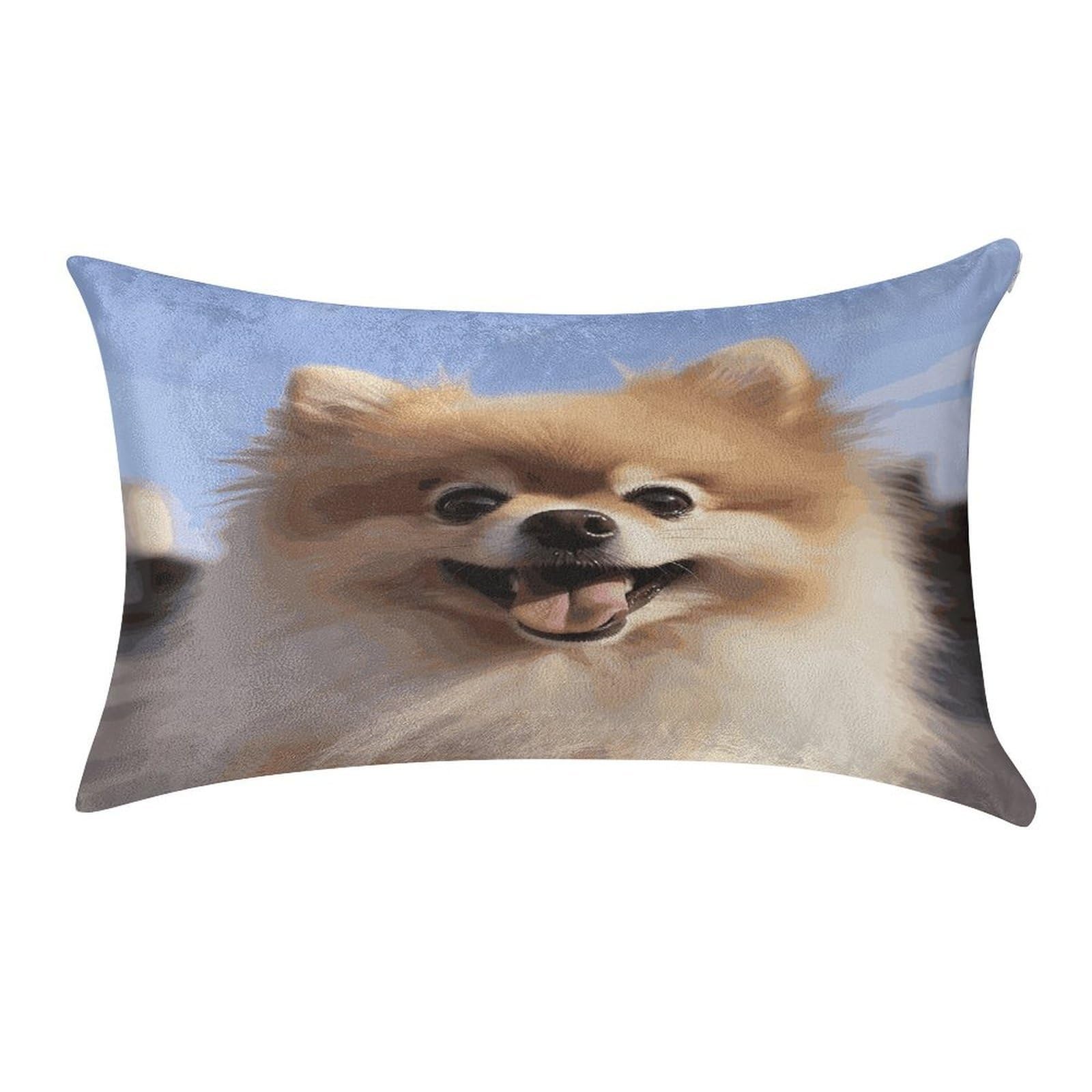 Btcowzrv Style Happy Pomeranian Pillow Cover Pillow Case Pillowcase