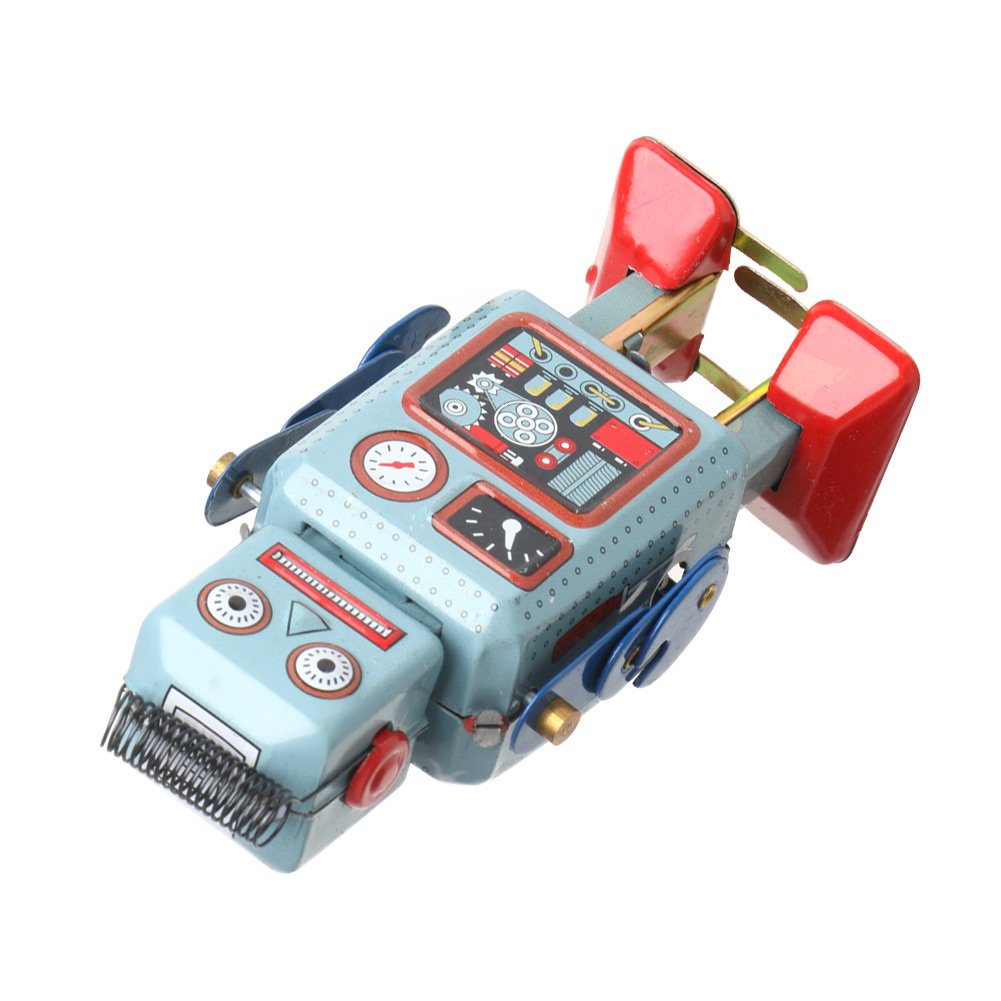 Jouet Ancien En Métal Zathura – Robot Mécanique 20 Cm – Tin Toy Automate Dans Sa Boîte