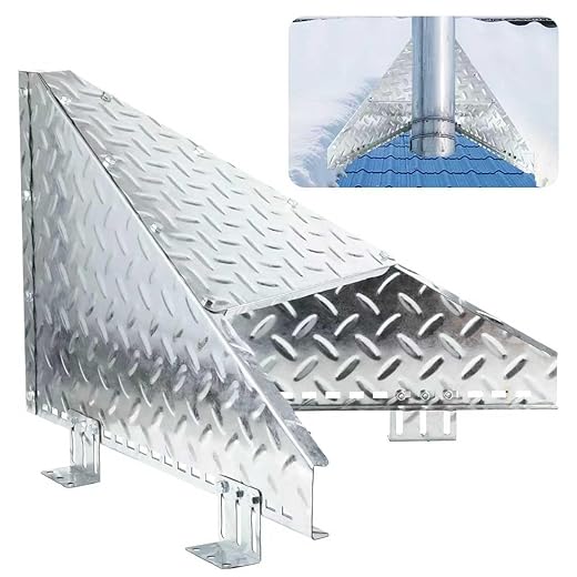 Snow Destroyer for Chimneys, Roof Snow Diverter Roof Vent Snow Guard for Chimneys,Snow Splitter for 6" 8" 10" Wood/Metal Stove Pipes
