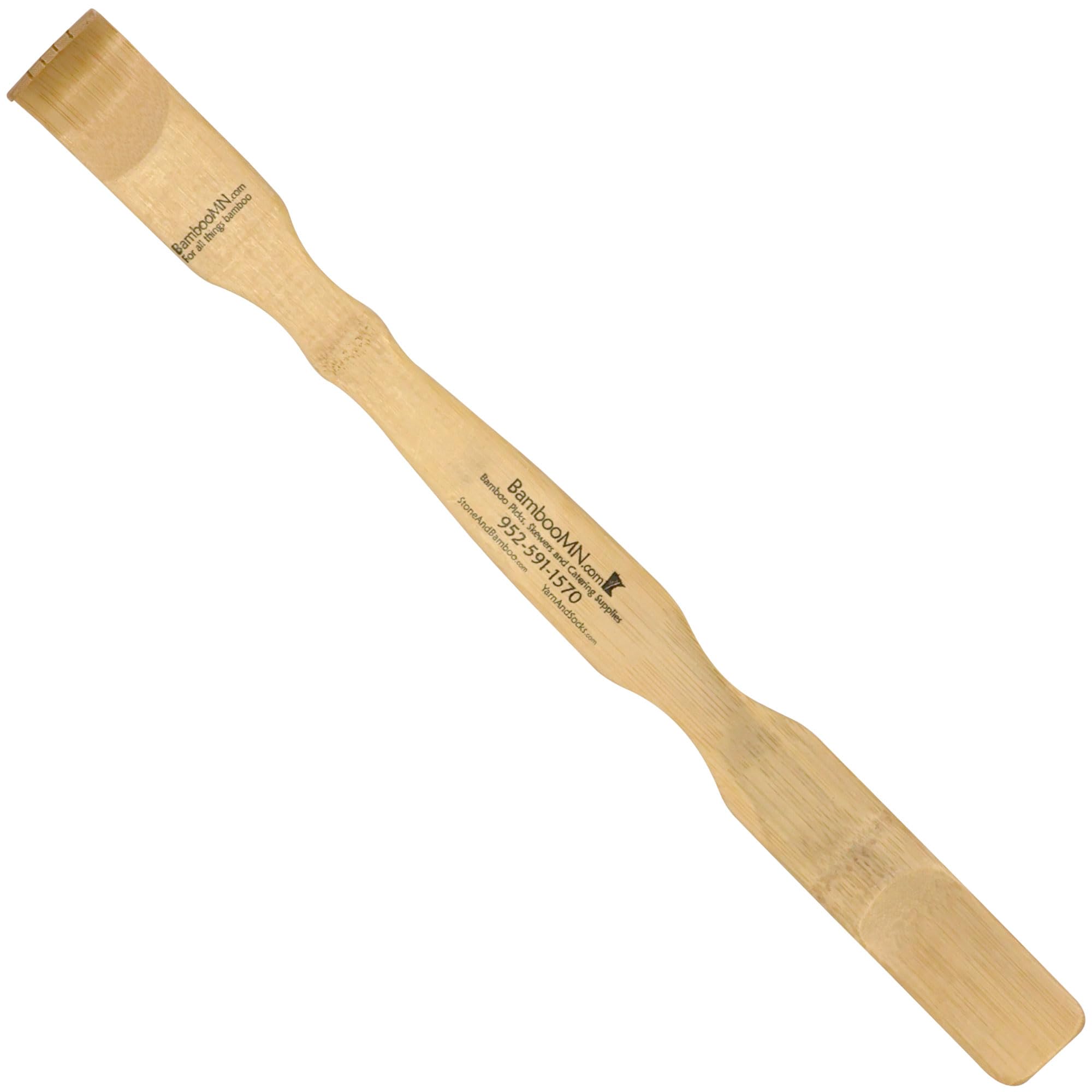 BambooMN Calzador rascador de madera de bambú de 17 pulgadas para aliviar el estrés y picazón, 1 unidad