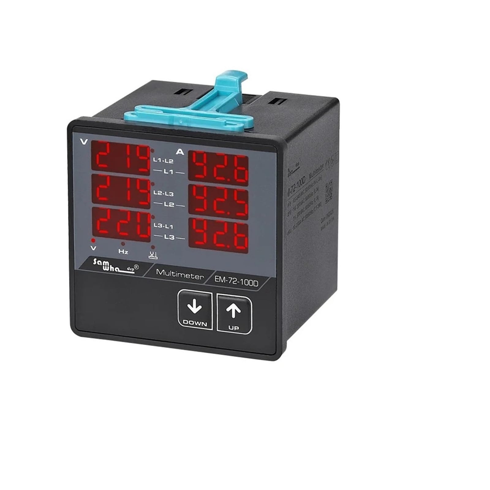 Multimètre numérique triphasé avec 3 CT inclus pour courant 10-250A - 5