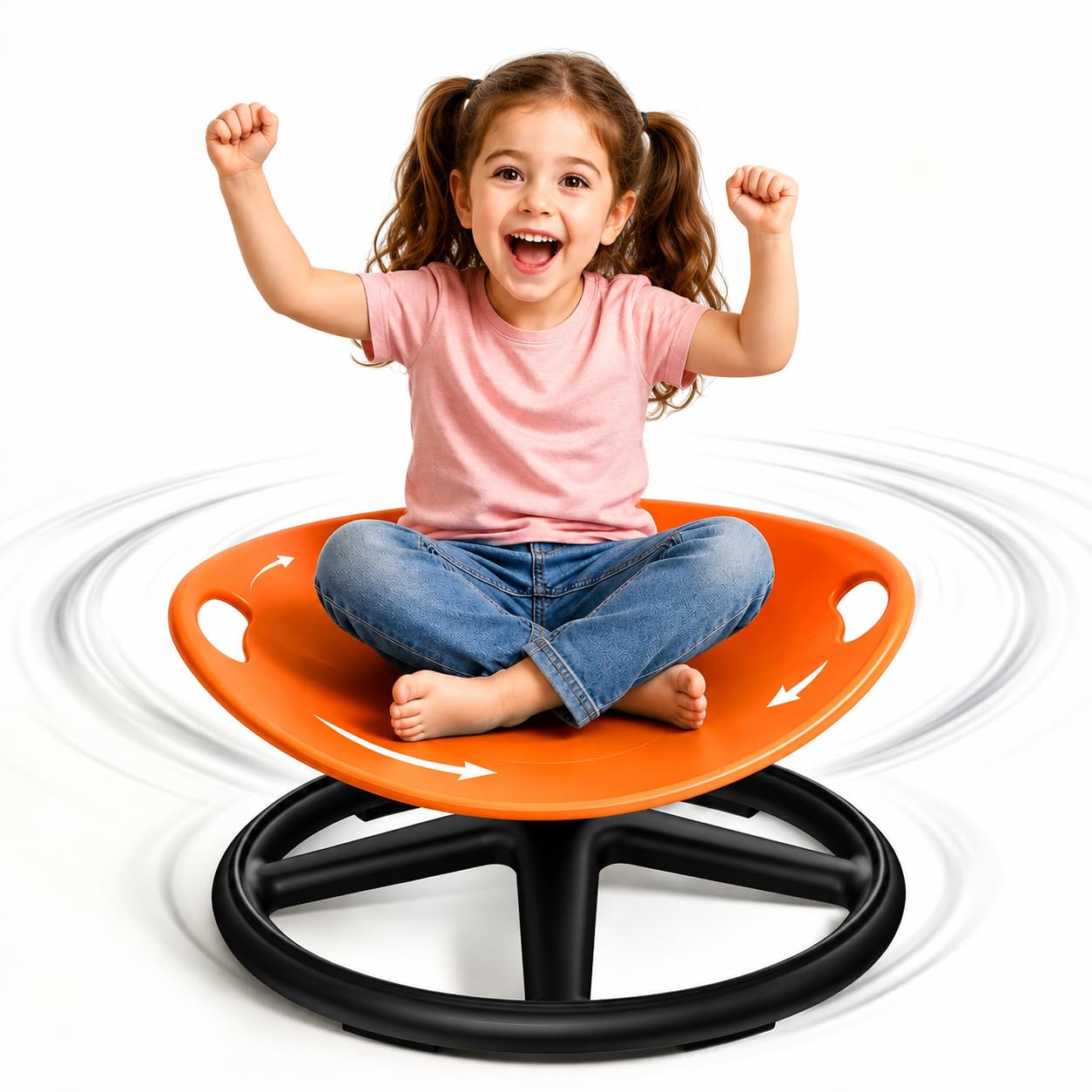 CASABLOOM Sensory Spinning Chair for Autism, Non-Slip Design (Orange)
