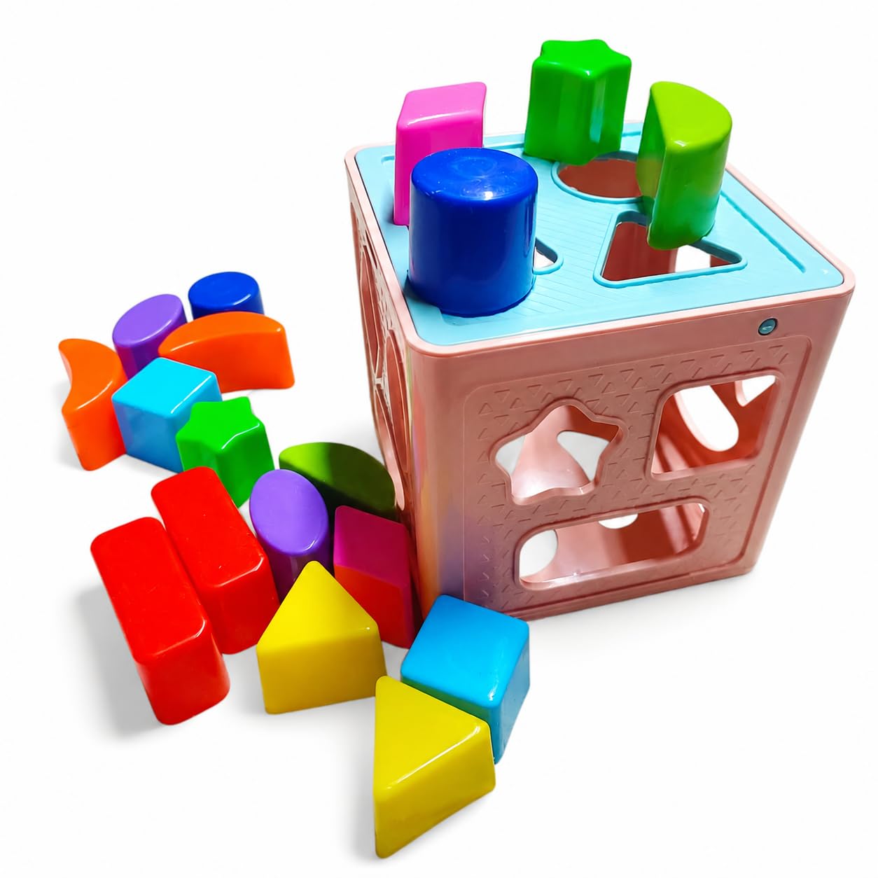 Shape sorter Toy for Kids Toddler Matching Game Montessori colorfu Sorting Box-image-6