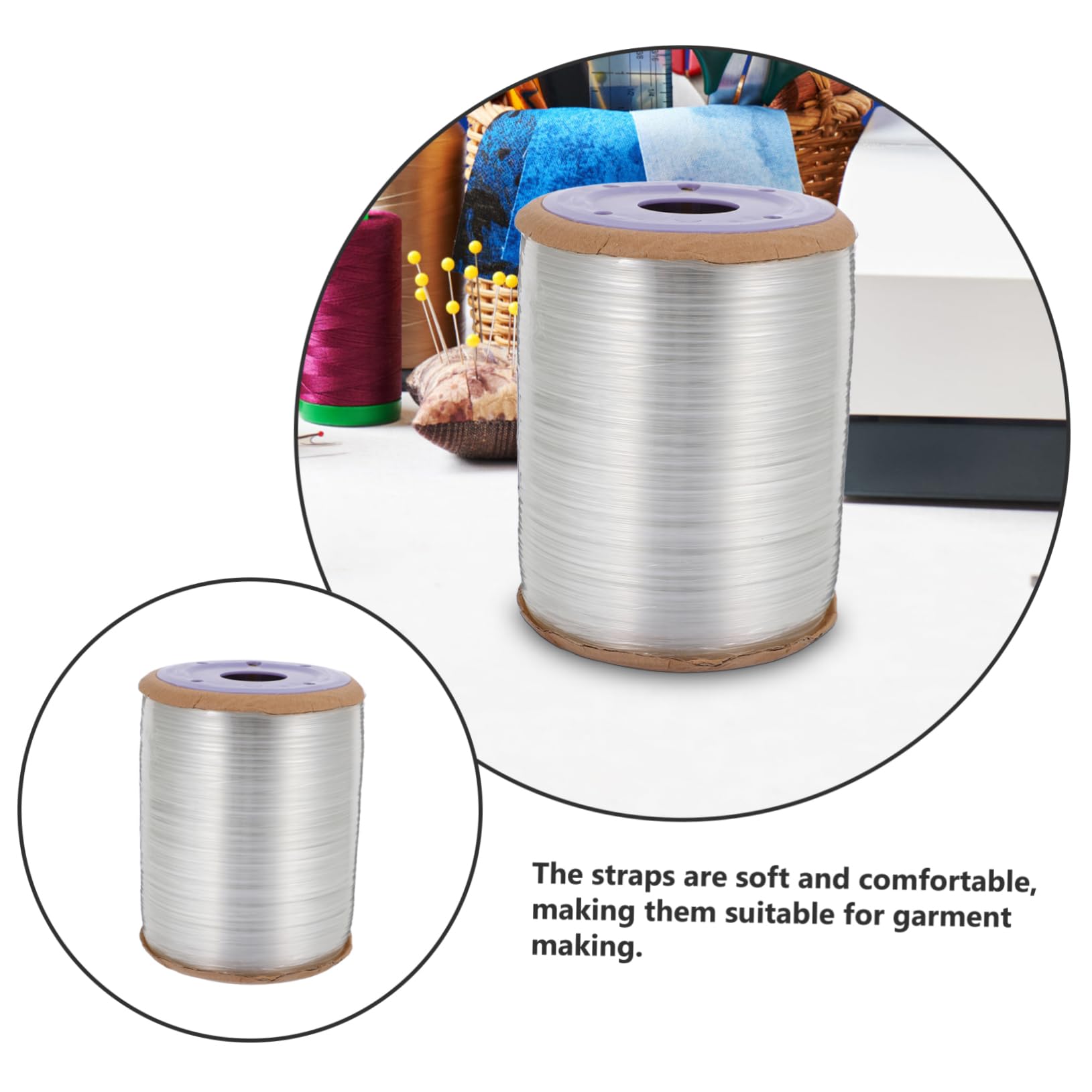 Bretelles Transparentes Élastiques Tpu pour Couture et Projets Diy, 1