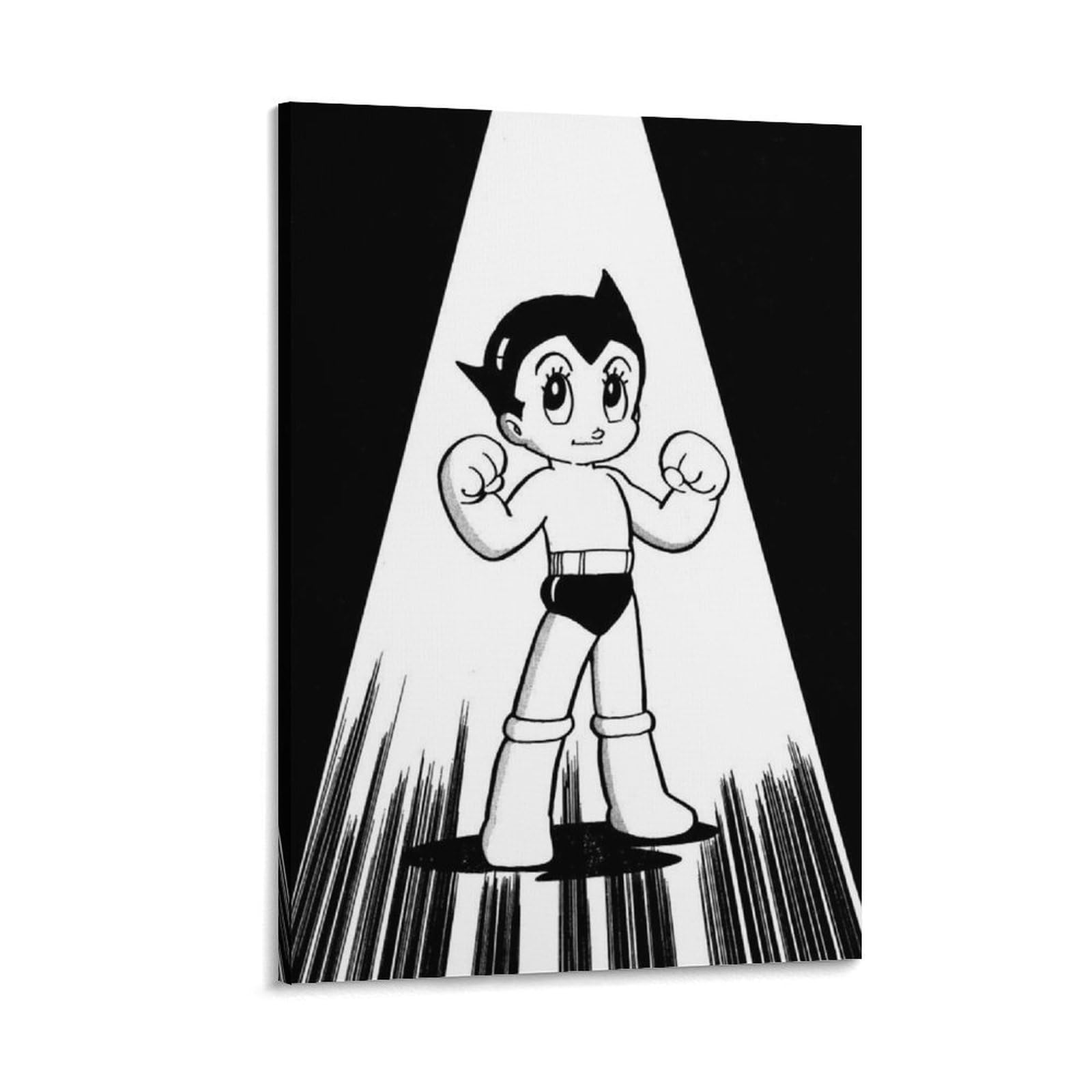 Amazon.co.jp: 鉄腕アトム 超クリア 黒と白の絵 漫画 ポスター (8) 印刷 ポスター キャンバス ウォールアート 画像 絵画 現代  芸術 壁の絵 け ソファの背景絵画08x12inch(20x30cm) : ホーム＆キッチン