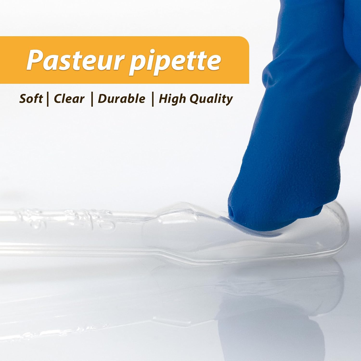3ml Disposable Plastic Transfer Pipettes, Sterile, 100 Pcs