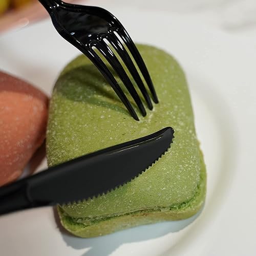 Miniatura 9 de POSATE Tenedores desechables tenedores de plástico paquete de 100 utensilios desechables para suministros de fiesta