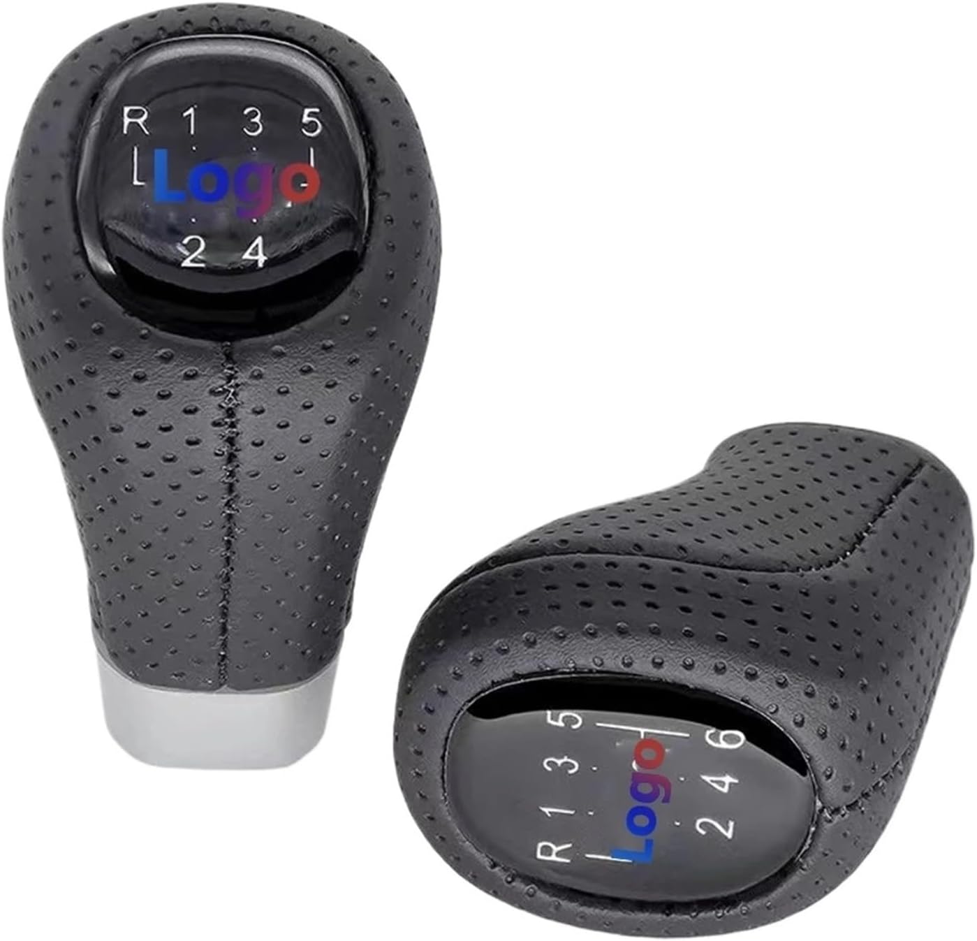 Car Shift Lever 5/6 Speed Car Gear Shift Knob Head Leather Shifter Lever Fit for BMW Series 1 3 E81E82E90 E91 E92 Gear Shifter Lever can Custom(Red)