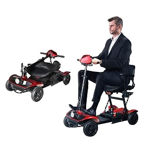 Electric Vehicle Multifunctional Foldable Electric Scooter for The Elderly and Disabled Daily Household Electric Walker Comfortable Seat Easy