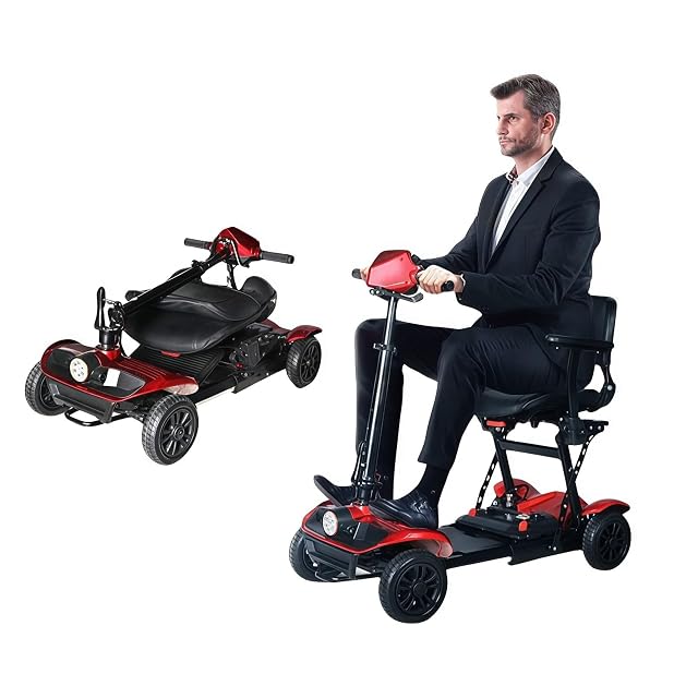 Electric Vehicle Multifunctional Foldable Electric Scooter for The Elderly and Disabled Daily Household Electric Walker Comfortable Seat Easy