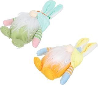 Gogogmee 2 Pçs Pingente De Coelho Enfeites De Presente Enfeites De Pelúcia Decoração De Primavera Estatueta Estatueta Gnomo De Páscoa Coelho De Pelúcia Pelúcia Boneca Elfo De Pelúcia