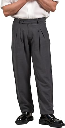 ift Pileli Yazl k Modal Kuma  Beli Yar m Lastili Baggy Pantolon