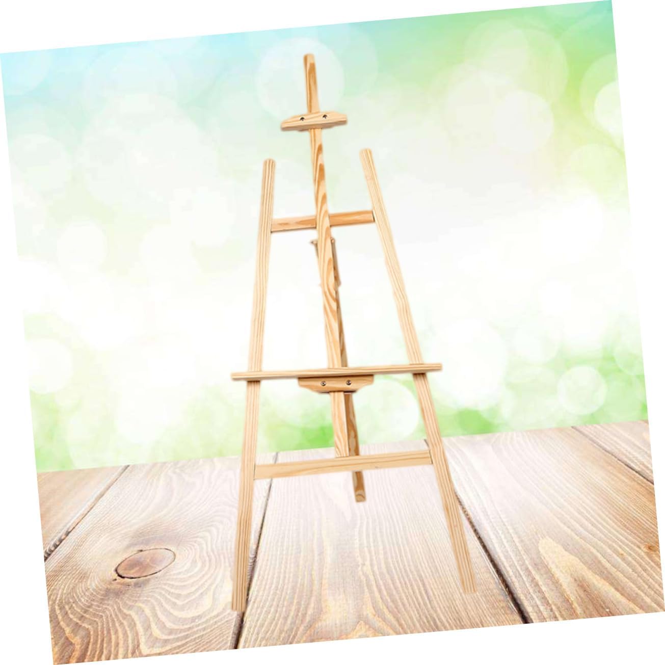 Adjustable Multi-Functional Solid Wood Easel Height Tilt for Indoor Outdoor Use Sturdy Pine Sketch Stand Multi-Purpose Oil Painting Display Without Drawing Board