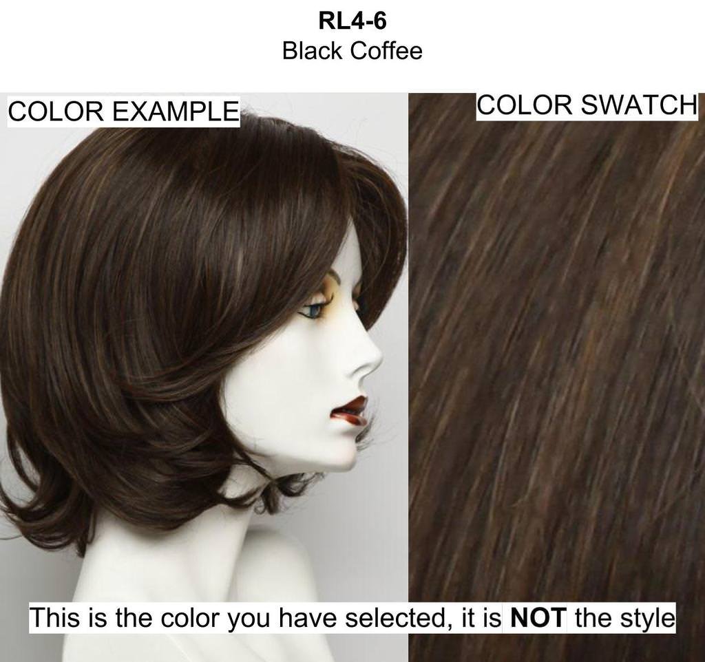 Bundle - 2 Items: Flying Solo Petite/Average Wig by Raquel Welch (item #1), Christy's Wigs Q & A Booklet (item #2) - Color: RL4_6