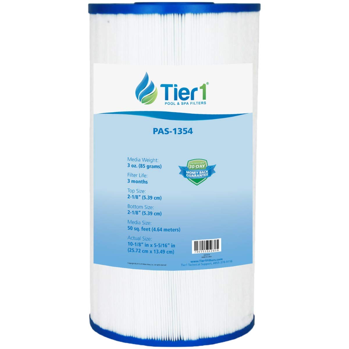 Tier1817-0014 R173584, Leisure Bay, Dynasty Spas, Waterway, Pleatco PLBS60, Filbur FC-2970, Unicel C-5345 Comparable Replacement Filter Cartridge