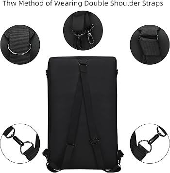 DJ Controller Case for Pioneer DDJ SR2/Pioneer DDJ SR Multifunctional Case Compatible with DJ Controller, for Portable DJ Backpack with Shoulder Straps for Parties Street Performances
