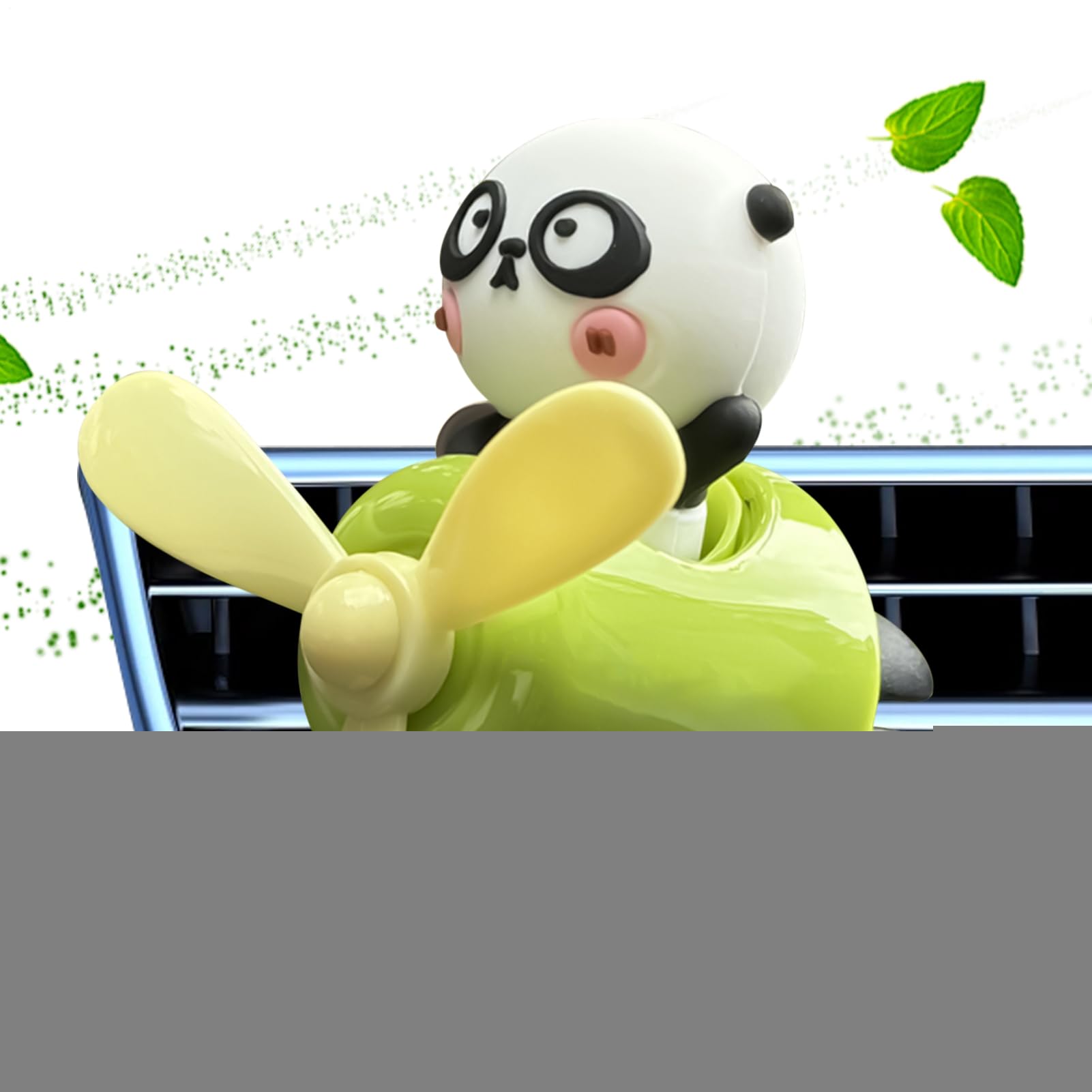 Auto-Lufterfrischer – kreativer Panda-Ventilator mit Raumduft, dekorativer Raumduft für Zigarettenanzünder, Haus, Schlafzimmer, Zimmer