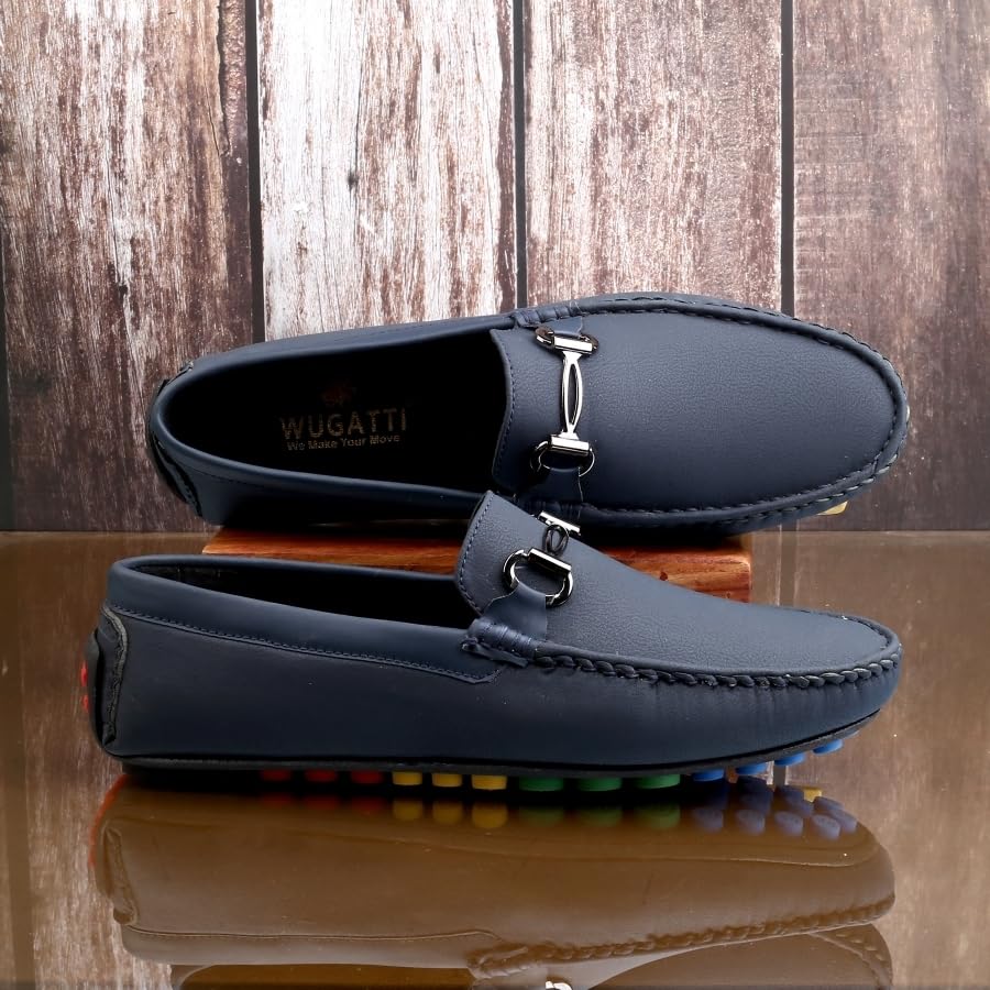 Image of WUGATTI Men's Suede Stylish, Comfortable & Casual Slip-On Loafers