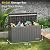 EAST OAK 60 Gallon Deck Box, Outdoor Storage Box with Padlock for Patio Furniture, Patio Cushions, Gardening Tools, Pool Supplies, Waterproof and UV Resistant Resin, Grey