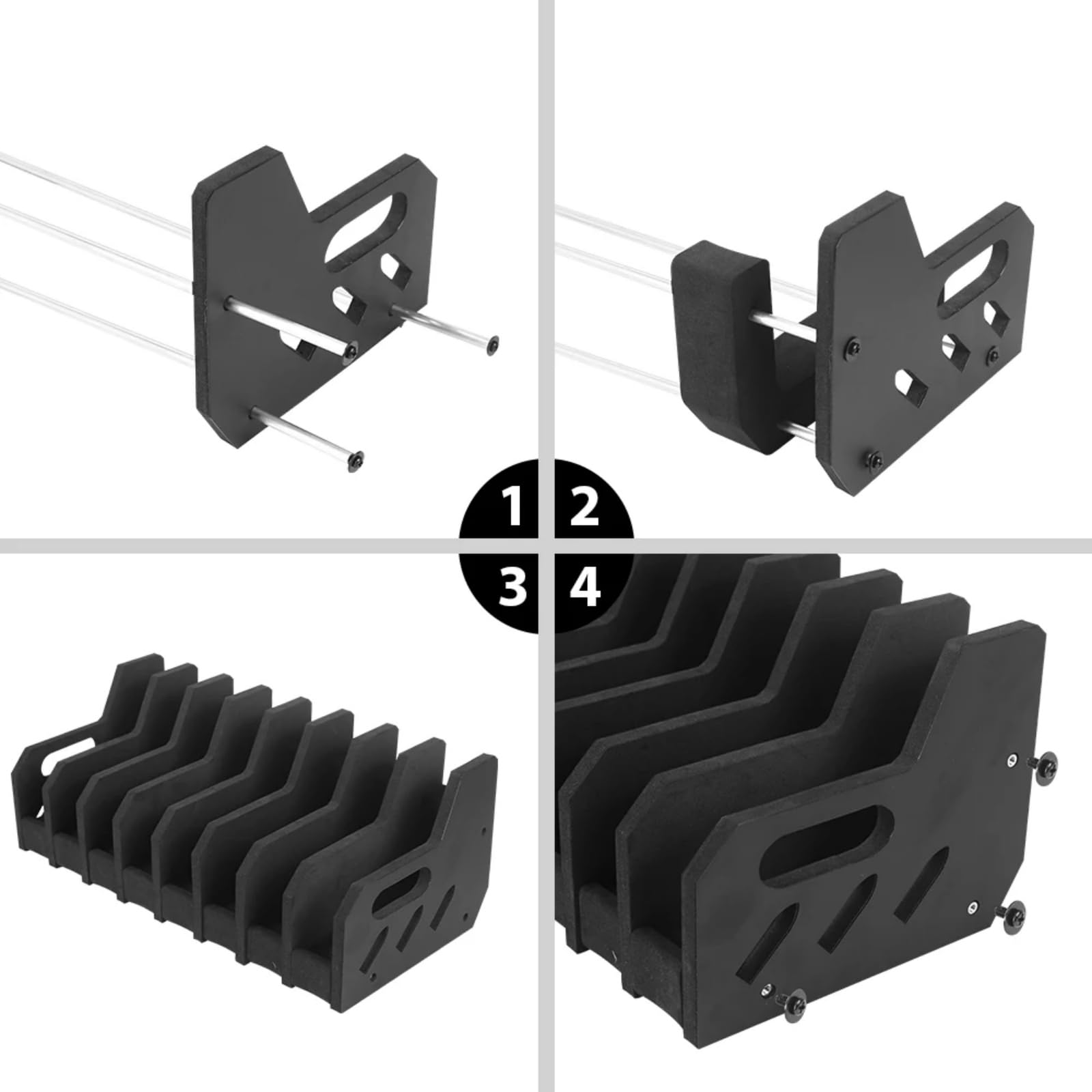 Supporto per pistola da 4/6/8 slot | Supporto porta pistola in schiuma per cassaforte e armadietto | Espositore per pistola antigraffio (8Slot)