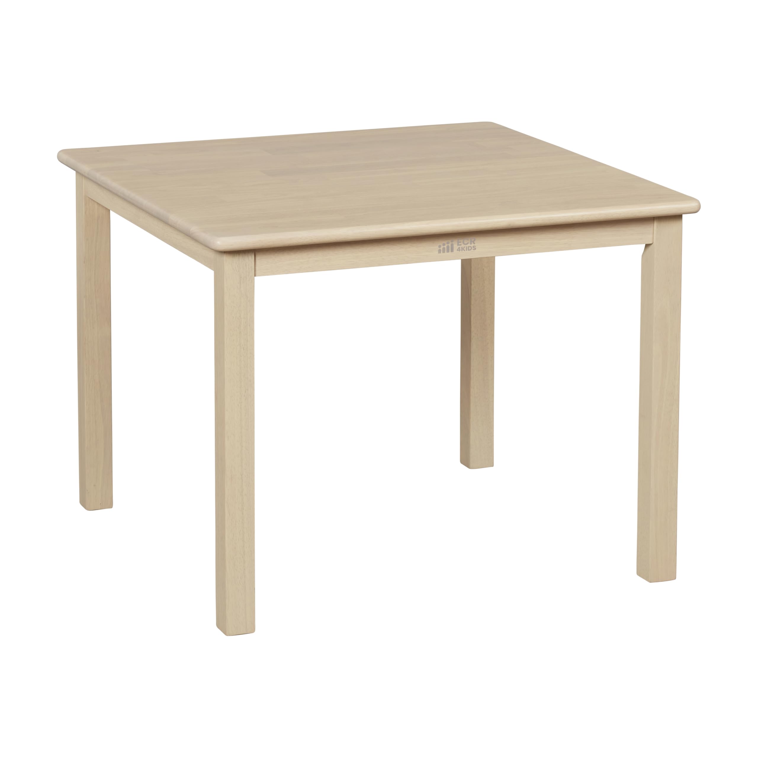 ECR4Kids 30in Square Hardwood Table with 22in Legs, Kids Furniture, Antique White