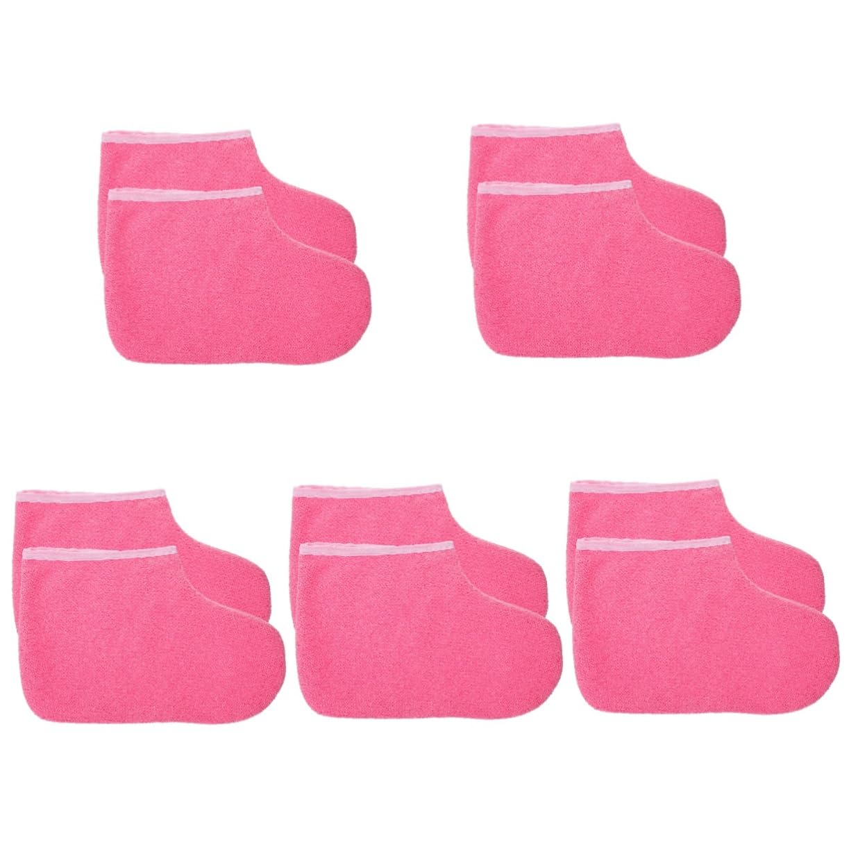 Healvian 5paia Copripiedi Cera Parafina Per Trattamenti Estetici Accessori Per Pedicure Salone Comfort e Stile Per Cura Dei Piedi Per Uso Personale e Professionale