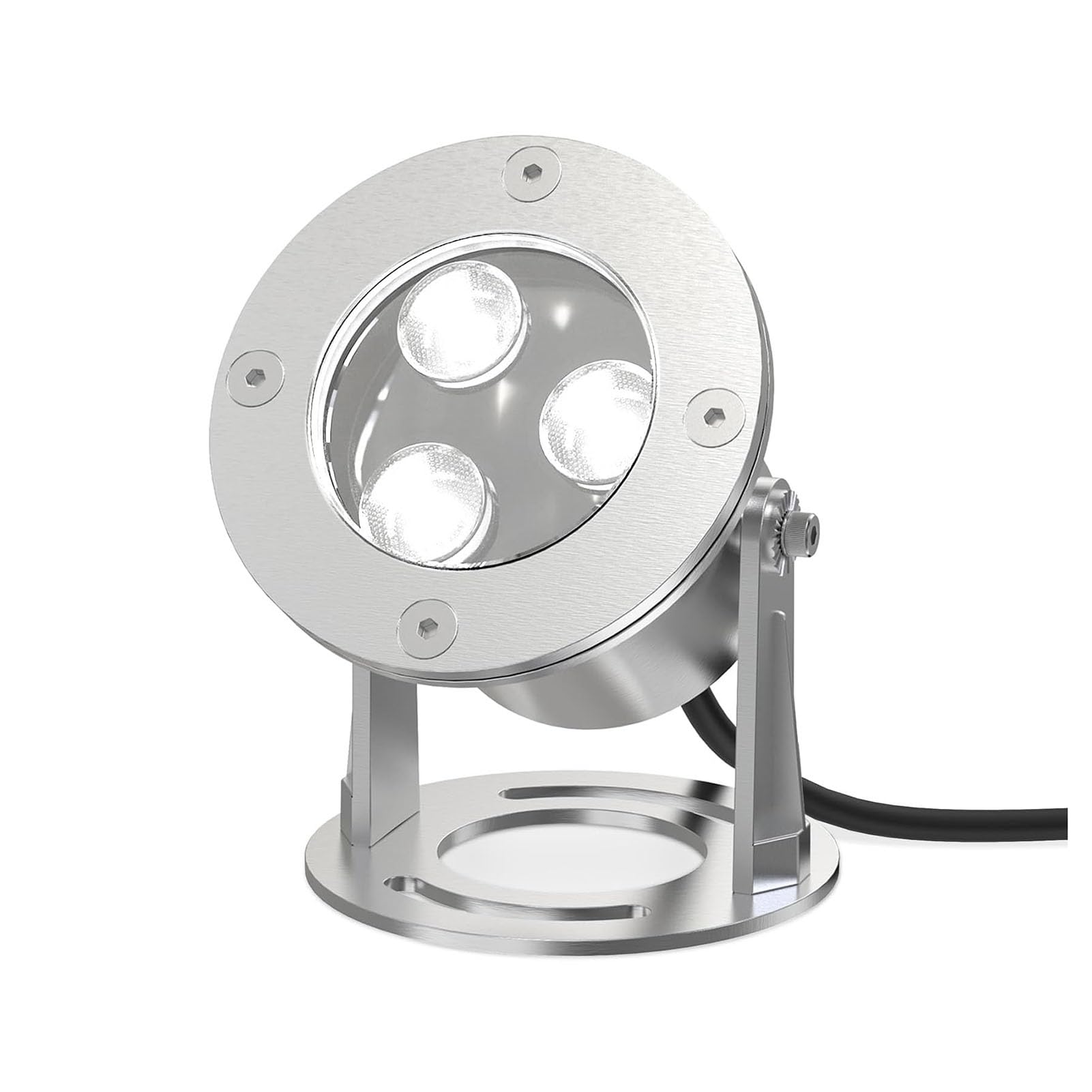 JOUFNING Submersible LED Fountain Light - IP68 Waterproof Outdoor LED Spotlight, 12/24V Low Voltage Landscape Lights, for Waterfalls, Ponds and More Lighting(RGB,3W(24V))