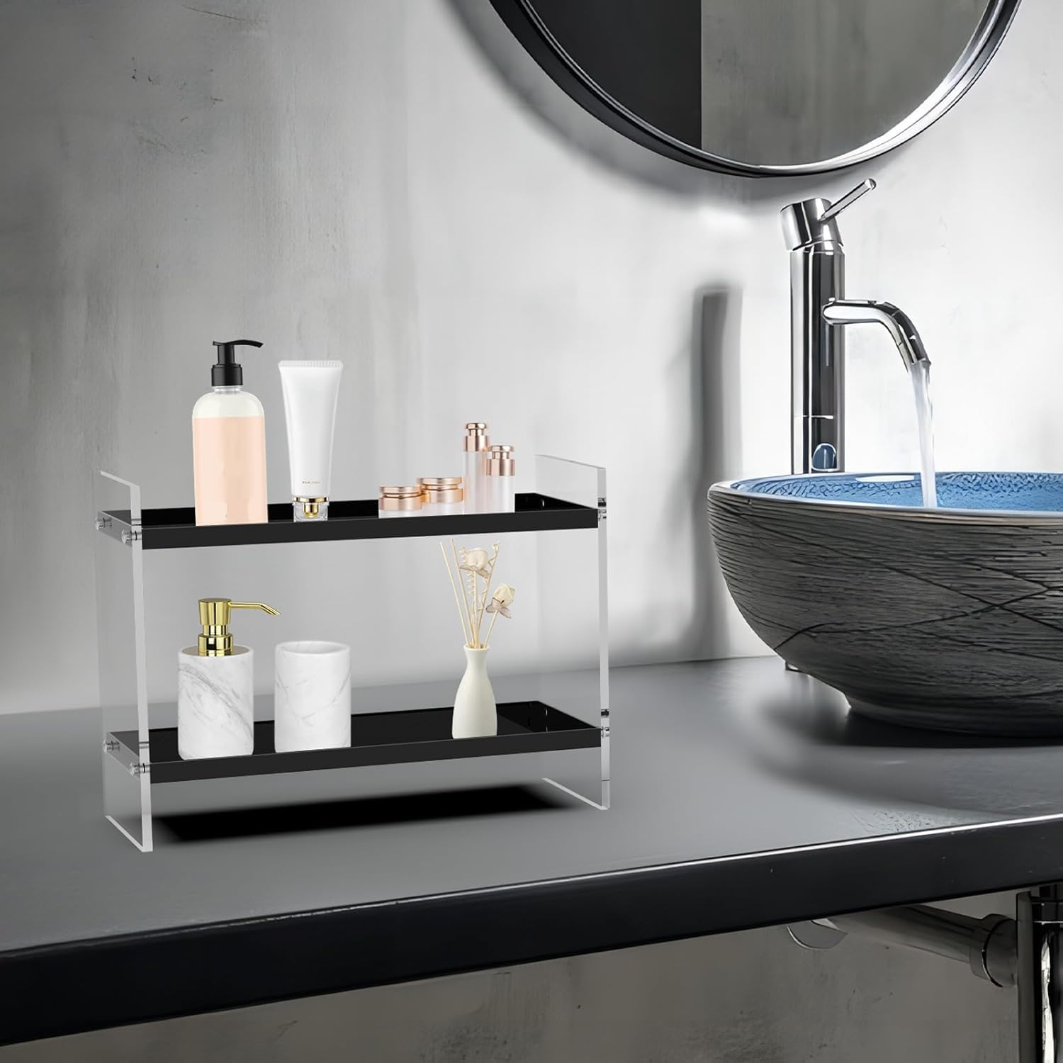 XingyLi Organiseur De Salle De Bain à 2 Niveaux – Plateau De