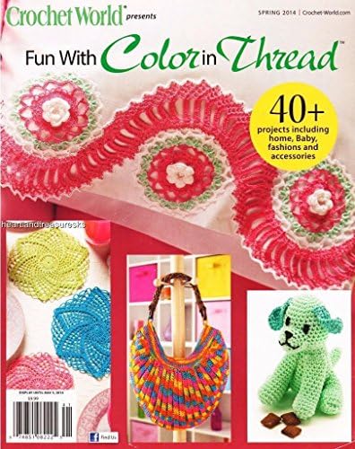 Fun With Color in Thread Crochet World Magazine Issue Spring 2014 supply:heartlandtreasuresks image 2