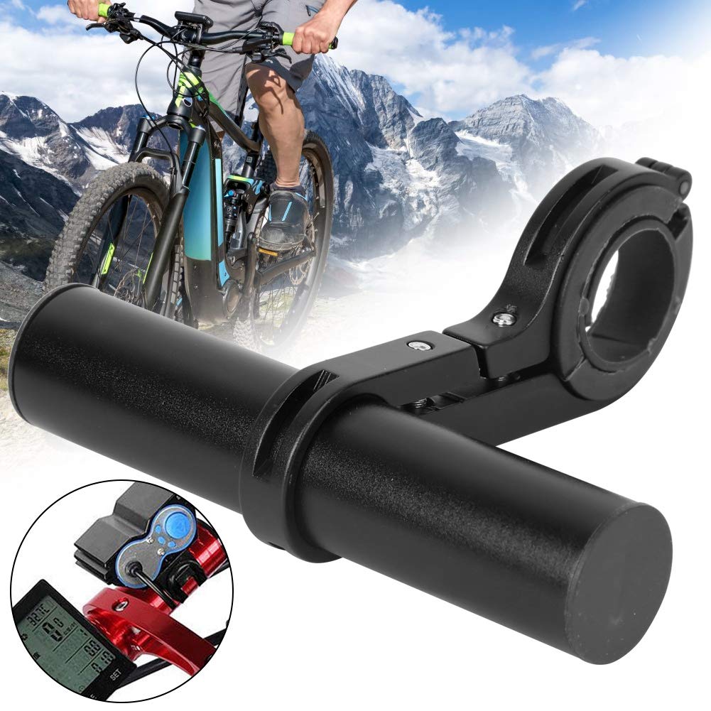 Extensión de Bicicletas, 10 cm 3,94 Pulgadas Equipo de Ciclismo Aleación de Aluminio Extensor de Manillar de Bicicleta Linterna Ligera Clip de Soporte para Manillar de Bicicleta