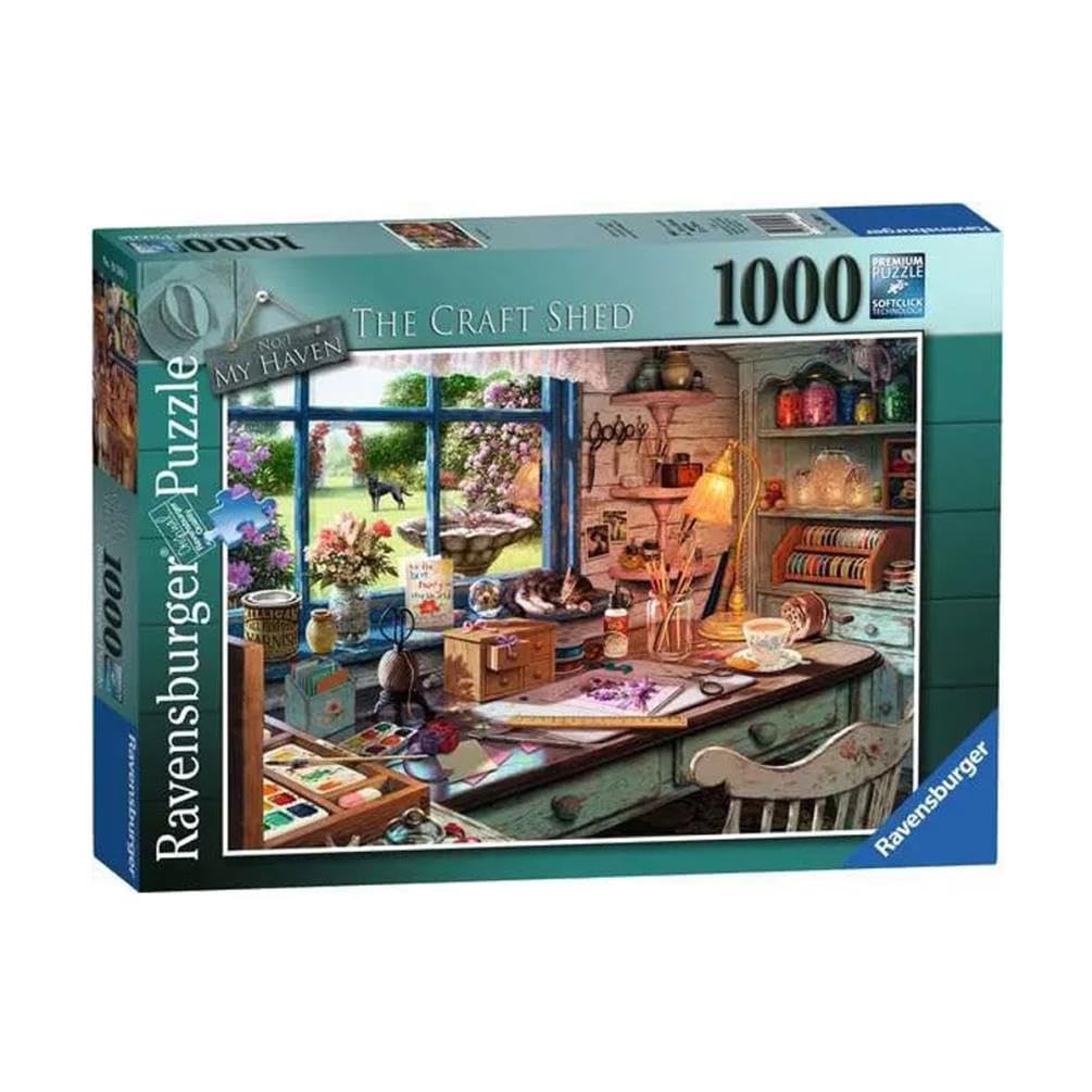 Ravensburger My Haven No 1. The Craft Shed 1000 Piece Jigsaw Puzzles for Adults and Kids Age 12 Years Up, Multicolor