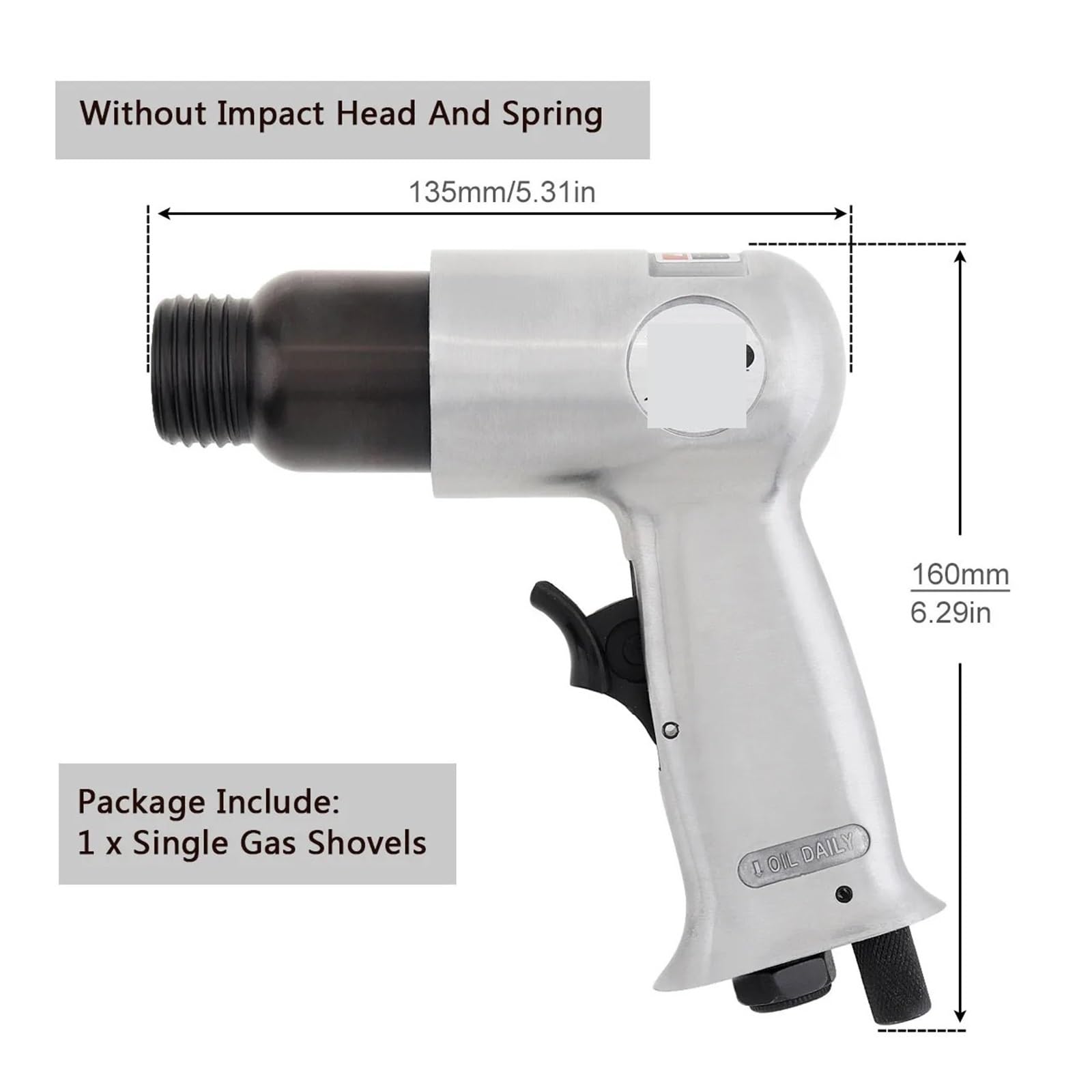 3/8'' 120mm Air Hammer Professionelle Handheld Gas Schaufeln Kleine Rost Entferner Schneiden Pneumatische Werkzeug Luft Meißel für Metallarbeiten(Only 4pcs Air Chisel)