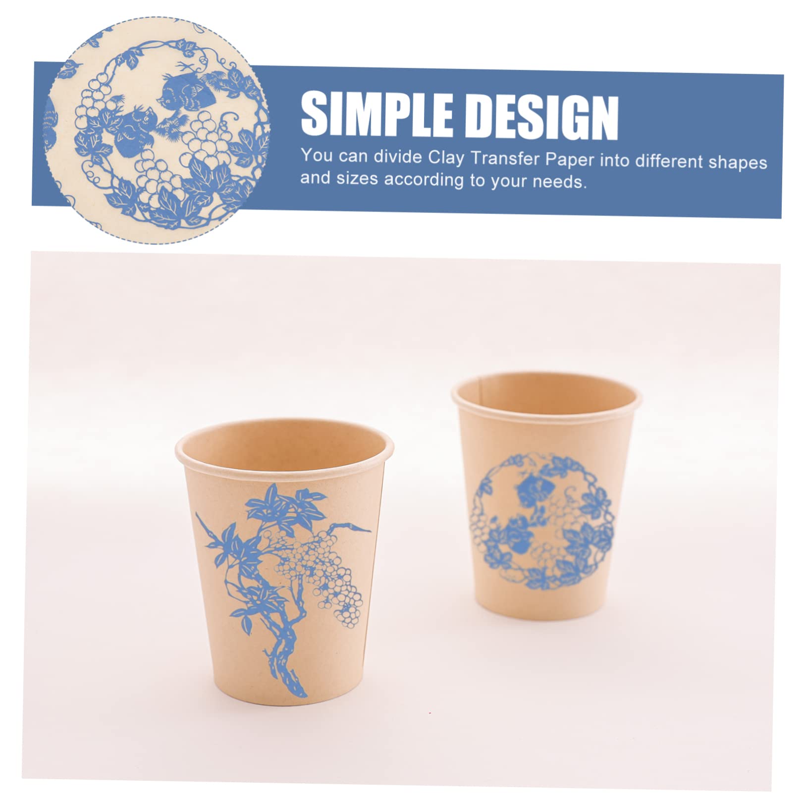 EXCEART 12hojas Papel De Transferencia Cerámico De Estilo Chino para Decoración Artesanal De Calcomanías De Arcilla para Manualidades De Cerámica y Proyectos De DIY