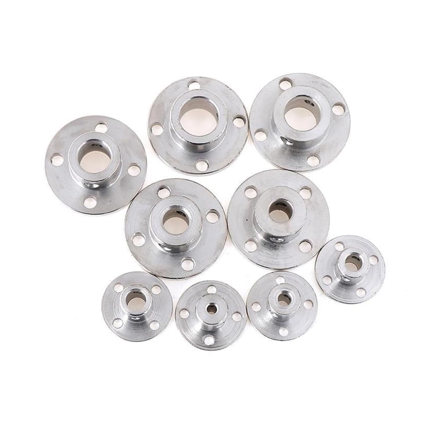Flanschkupplung, 9 PCS DIY Modell Zubehör Hohe Härte Metall Flansch Welle Kupplung Kupplung Motor Guide Welle Achse Lager Armaturen(3mm)