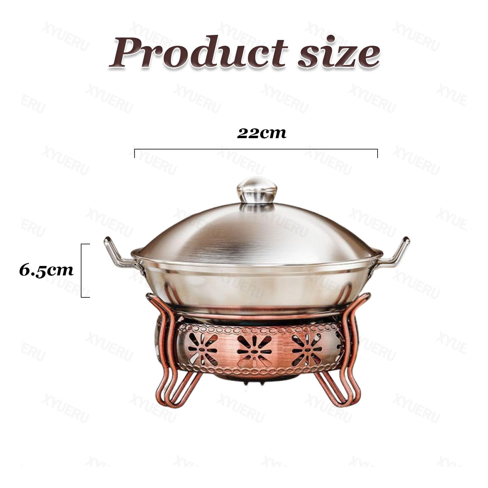 Recipiente redondo de acero inoxidable para calentar alimentos, juego de catering con tapa para fiestas, eventos y bufés, ideal para servicios de catering y reuniones