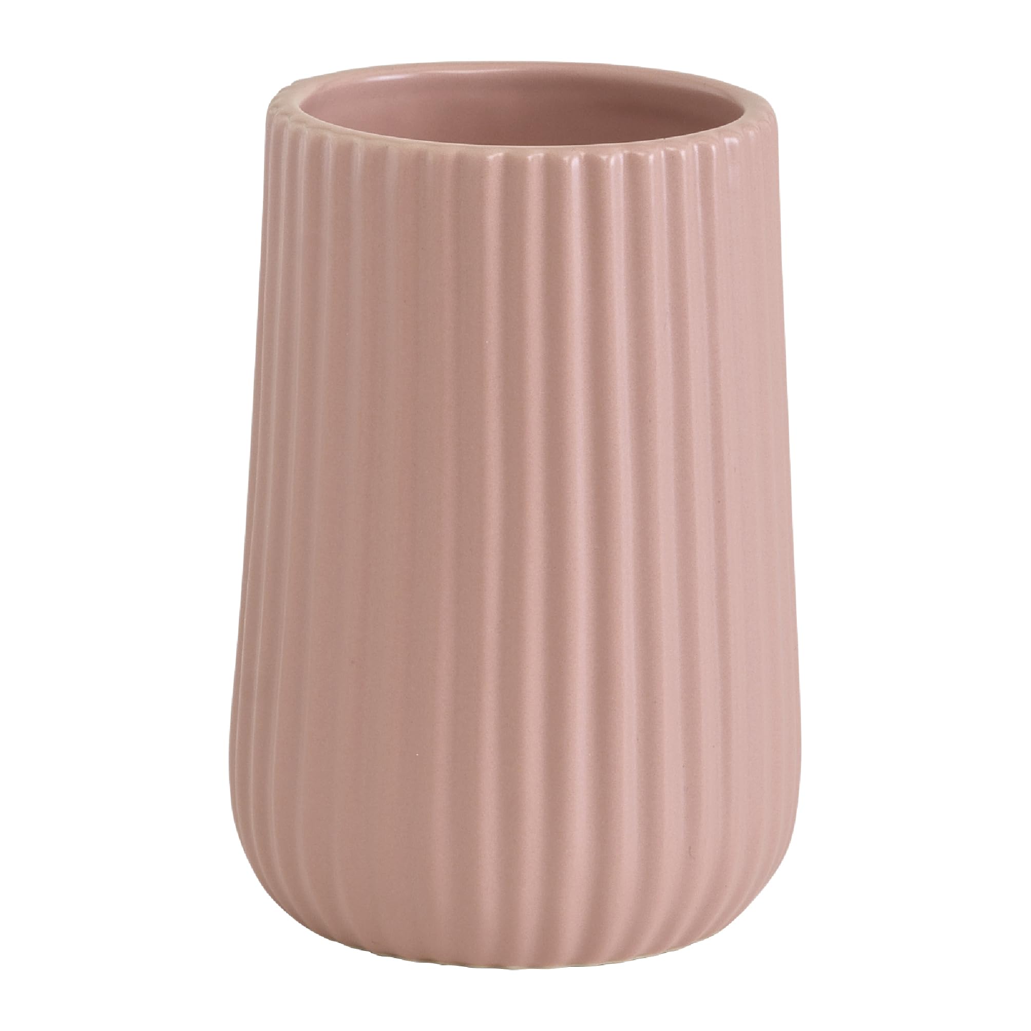 Gedy Marika Toothbrush Holder, Ceramic, Pink, 8 x 8 x 11.6 cm