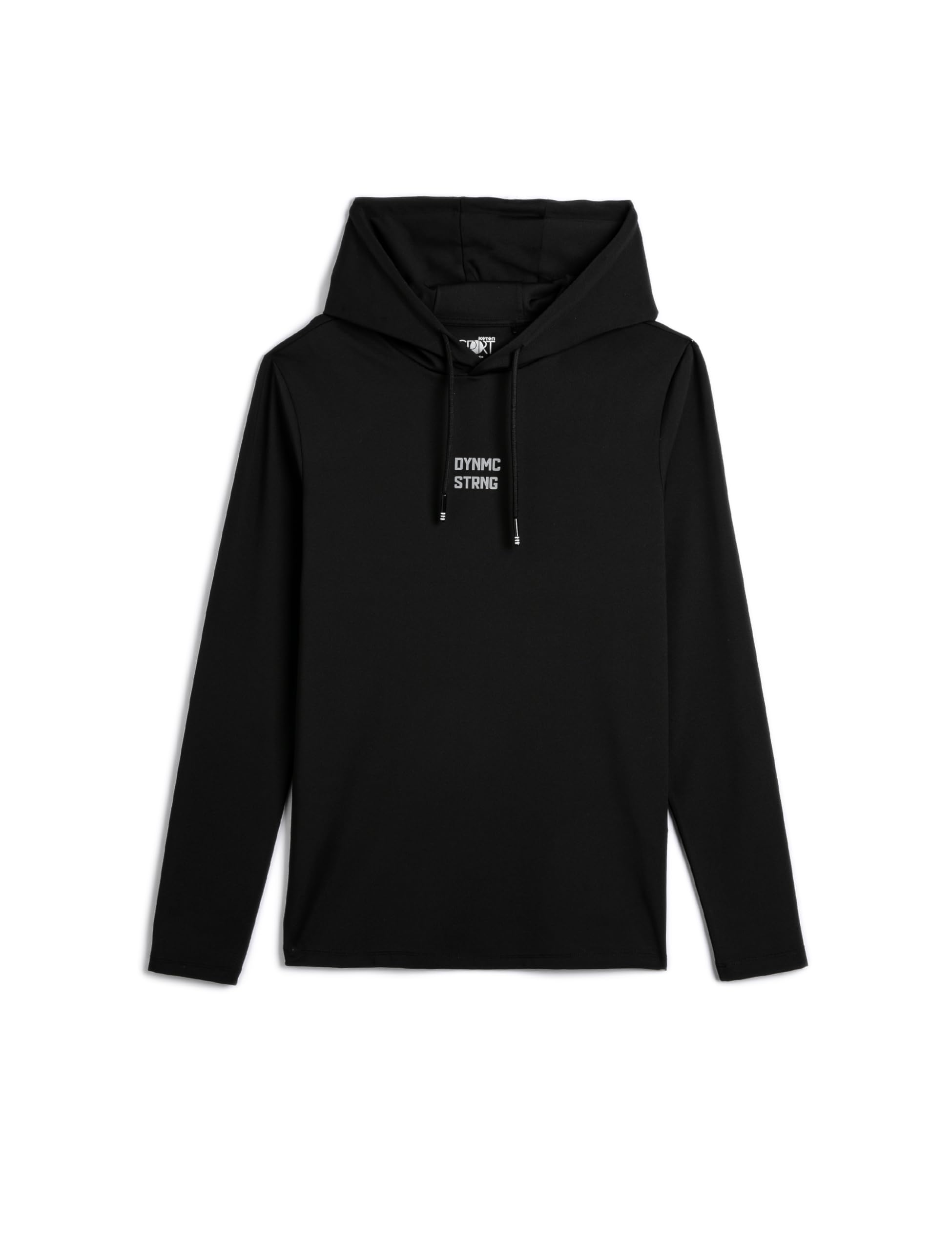 Kapşonlu Spor Sweatshirt Slogan Baskılı Uzun Kollu