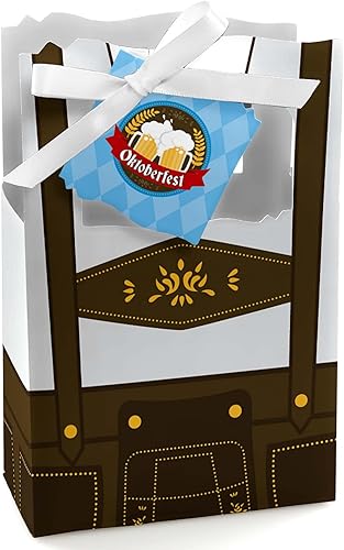 Big Dot of Happiness Oktoberfest – Cajas de regalo de festival de cerveza alemana – Cajas de regalo alemanas – Cajas de recuerdo de Oktoberfest –