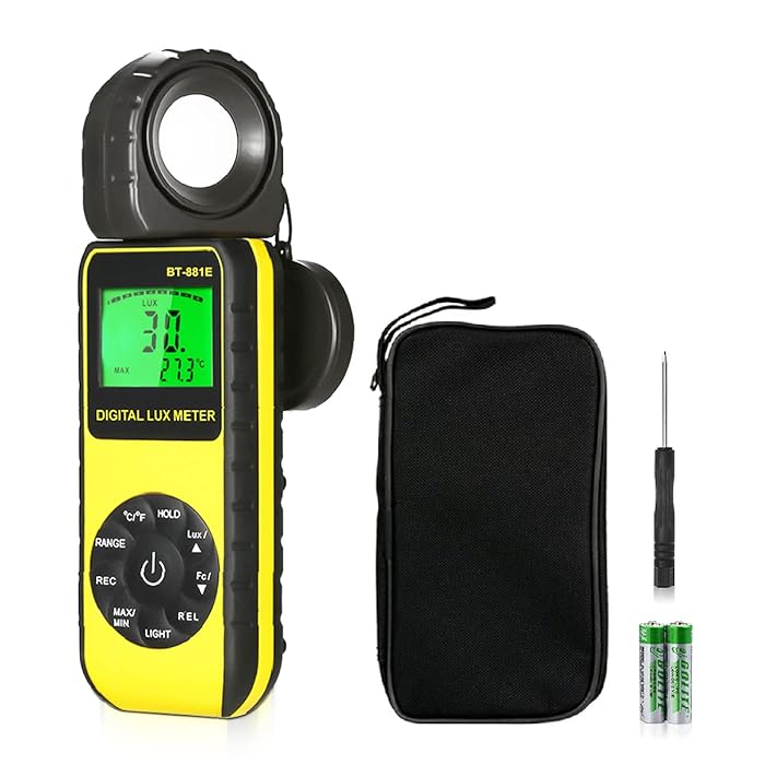 Buy Digital Light Meter, BTMETER Luxmeter 881E Measure Lumen 300,000Lux