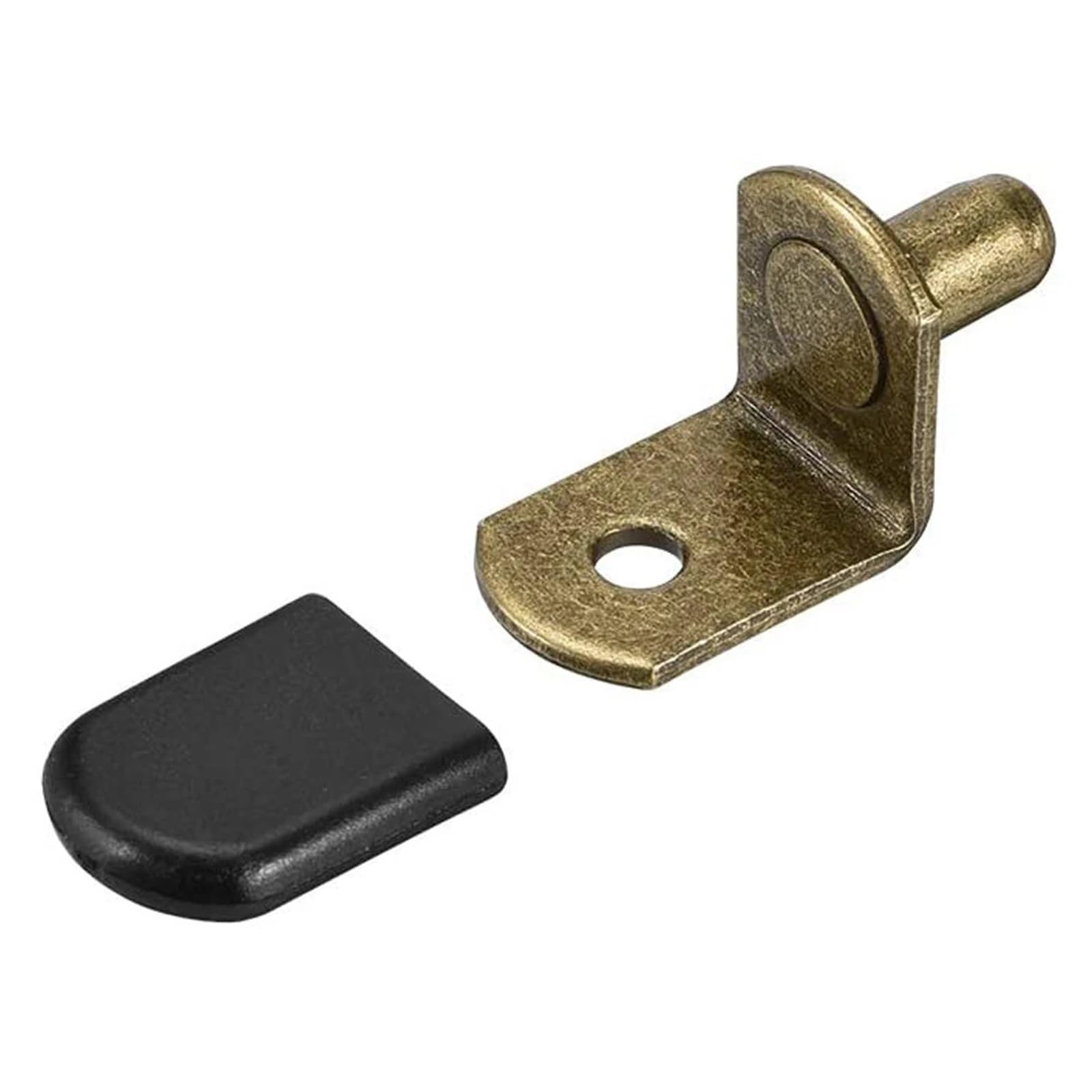 100pcs Iron Shelf Support Pegs Bronze L-Shaped Cabinet Bracket Furniture Hardware