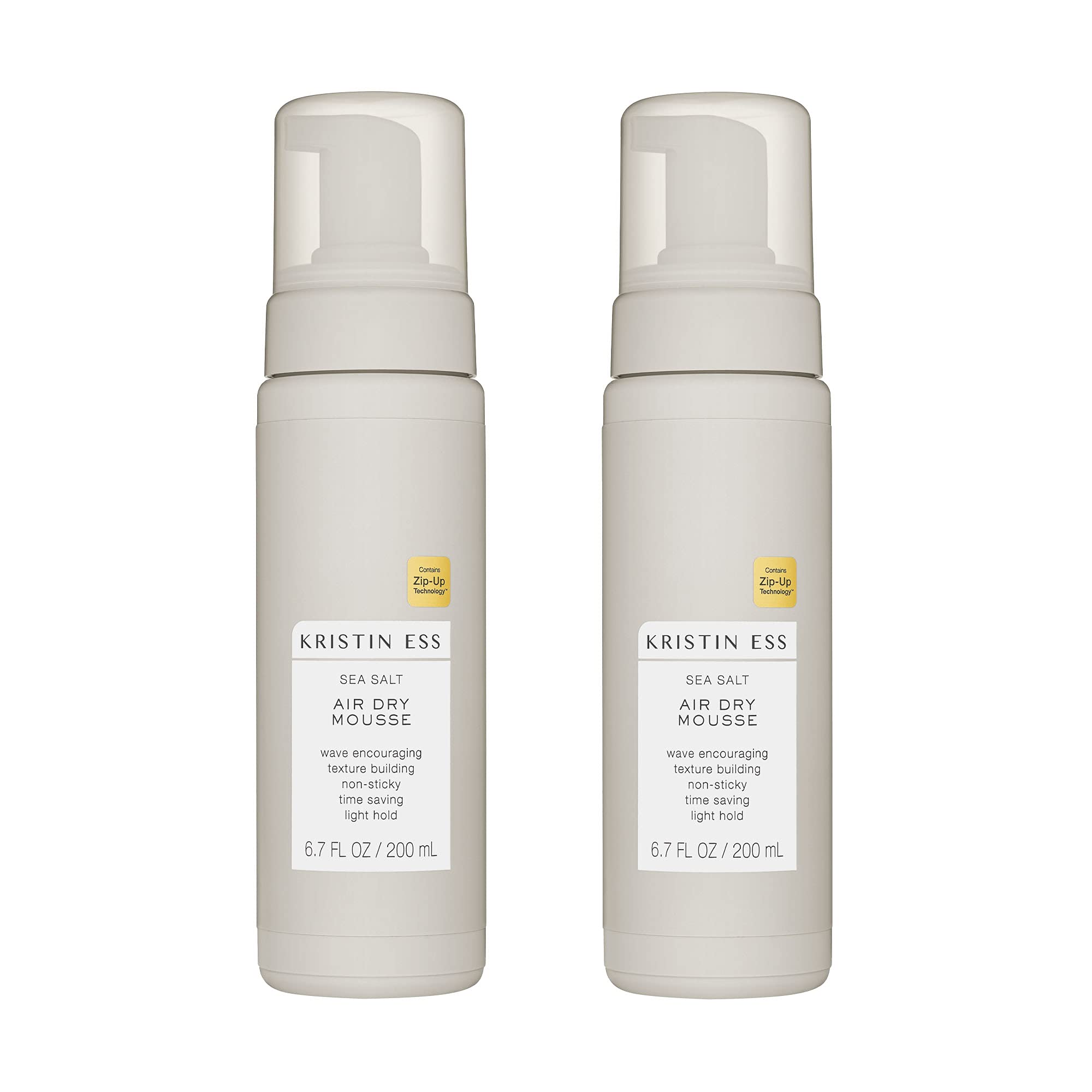 Kristin Ess Hair Instant Lift Volumizing Mousse with Castor Oil - Boosts Volume + Thickens, Body Building, Lasting Hold, Non-Sticky, For Curly, Wavy + Straight Hair, 8.1 fl oz - Pack of 2