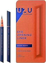 UZU By Flowfushi Eye Opening Liner, Liquid Eyeliner, Hot Water Removable, Alcohol Free, Dye Free, Hypoallergenic, Color: Dark Navy, [2022 New Color]