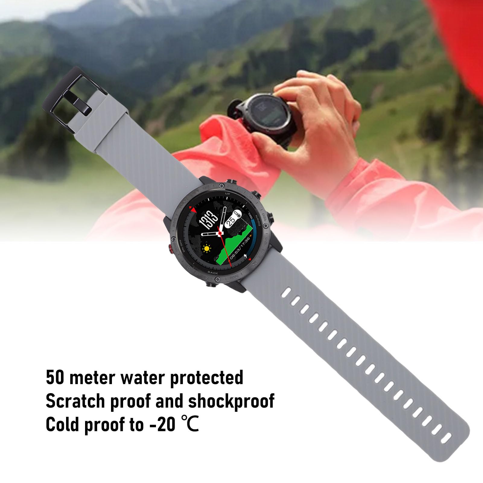 Drfeify Smartwatch con Sensore di profondità per Immersioni, Schermo da