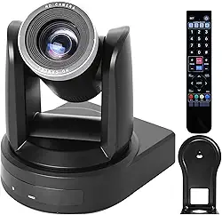 SMTAV Câmera PTZ, zoom óptico 20X, 1080P60, 3G-SDI + HDMi+USB3.0 + saída de vídeo em rede para igrejas, escolas, videoconferências e transmissão ao vivo (20X, SDI HDMI IP)