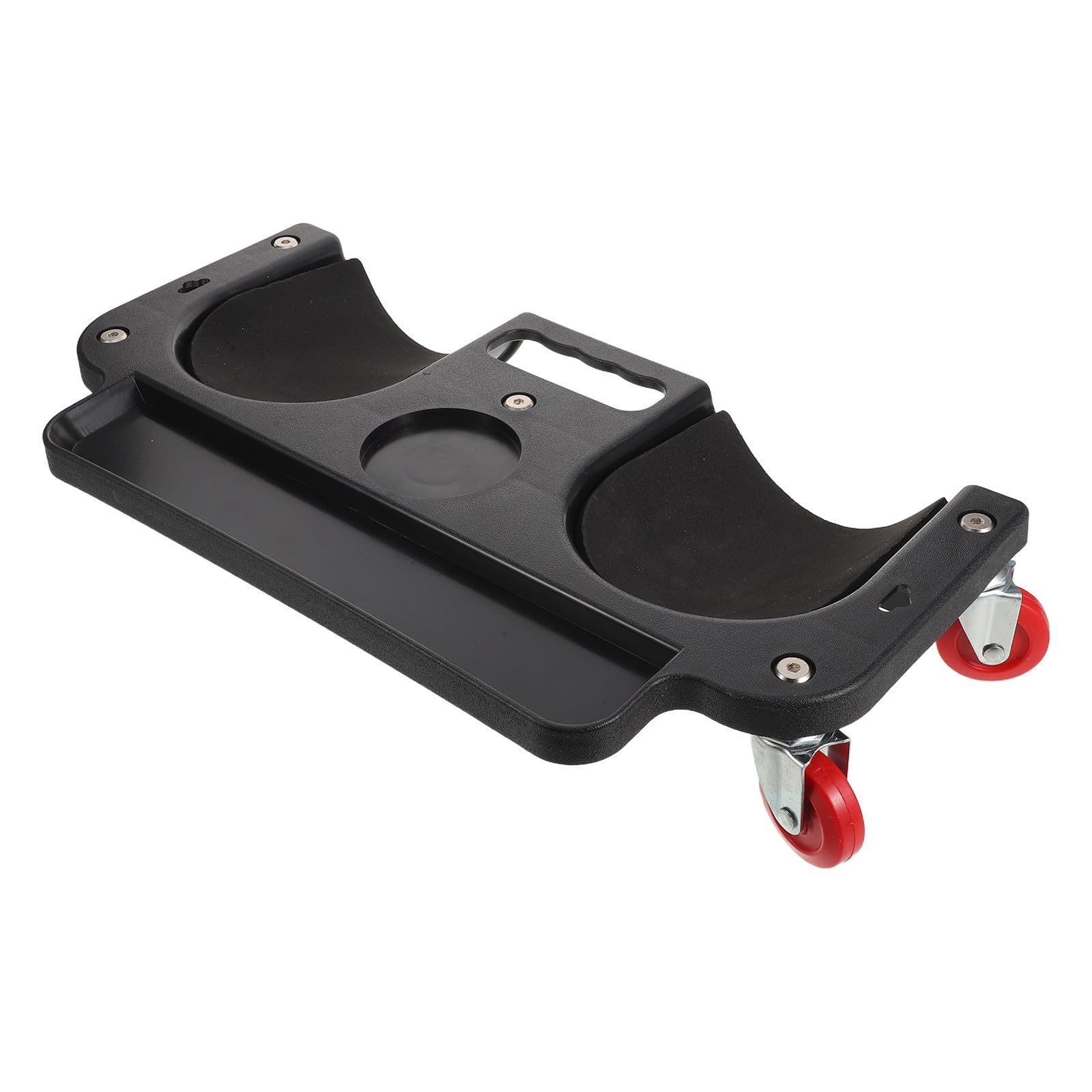 Cabilock Rodillera con Ruedas Giratorias para Taller y Reparación de Coches | Negro, Pe y Metal, Uso en Exteriores, Protección de Rodillas, Diseño Práctico